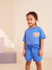Blue Heart T-Shirt And Shorts Set (3mths-7yrs) - Image 2 of 9