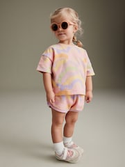 Orange Rainbow 100% Cotton Short Sleeve T-Shirt and Shorts Set (3mths-7yrs) - Image 2 of 7