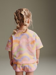 Orange Rainbow 100% Cotton Short Sleeve T-Shirt and Shorts Set (3mths-7yrs) - Image 3 of 7