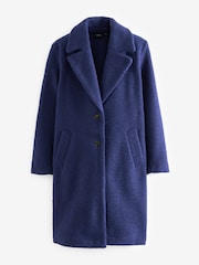 VERO MODA Blue Longline Boucle Button Up Smart Coat - Image 6 of 6