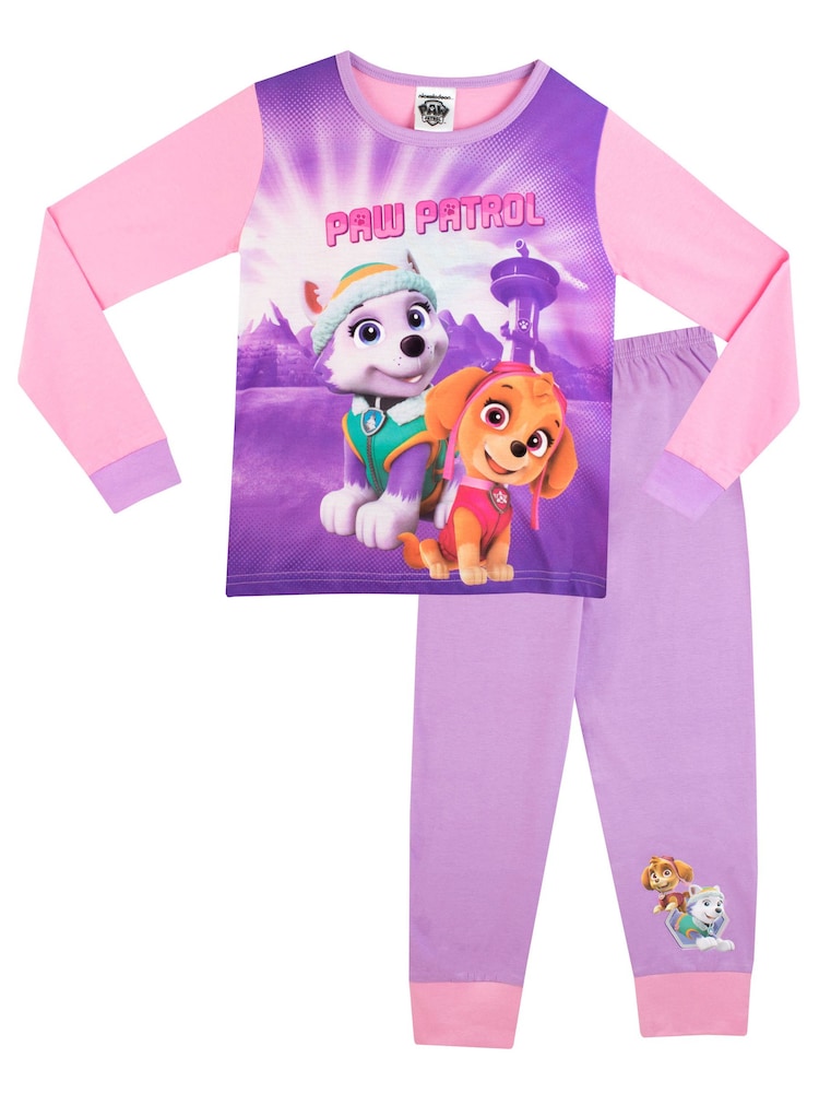 Character Purple Everest and Syke Paw Patrol 100% Cotton Pyjamas - Image 1 of 4