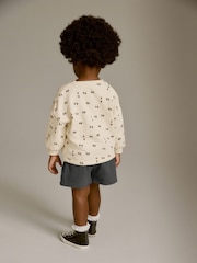 Black Mono Heart Shorts Set (3mths-7yrs) - Image 3 of 7