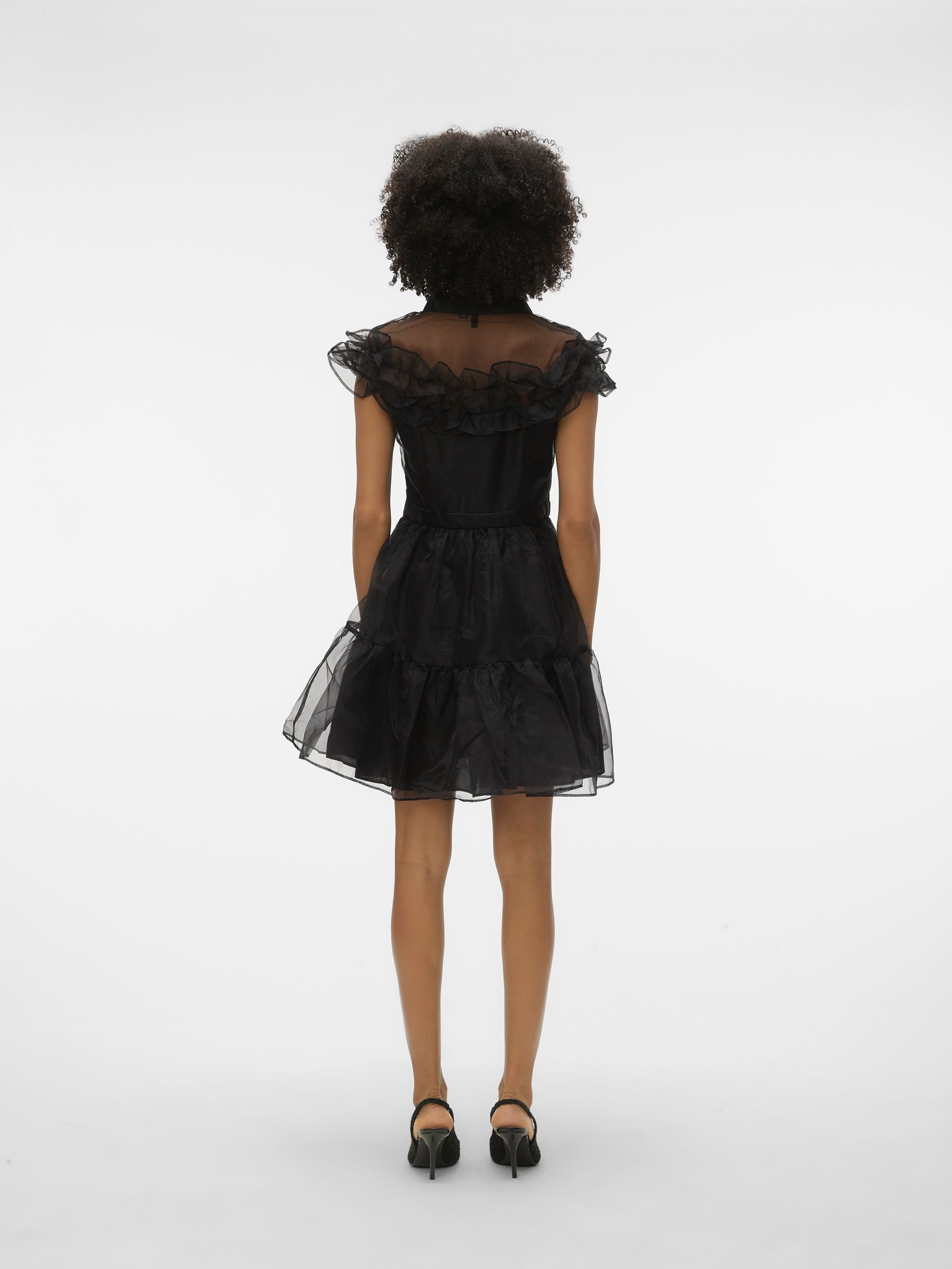 Buy VERO MODA Black Mesh Ruffle Skater Party Dress from Next