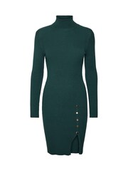 Зеленый - VERO MODA обивное трикотажное платье-джемпер с пуговицами - Изображение 5 из 5