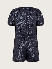 Monsoon Overall mit Paillettenbesatz, Blau - Bild 1 von 3