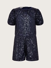 Monsoon Overall mit Paillettenbesatz, Blau - Bild 2 von 3