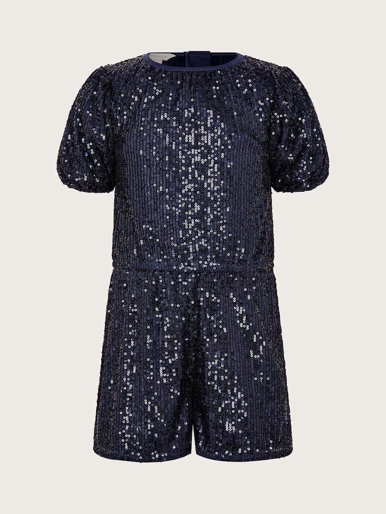 Monsoon Overall mit Paillettenbesatz, Blau - Bild 2 von 3