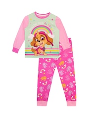 Character Pink 100% Cotton Paw Patrol Dressing Gown And Pyjamas Set - Image 2 of 10