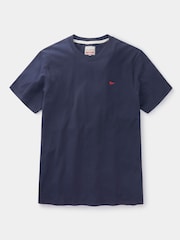Marineblau - Aubin Logo Cotton T-Shirt - Bild 5 von 6