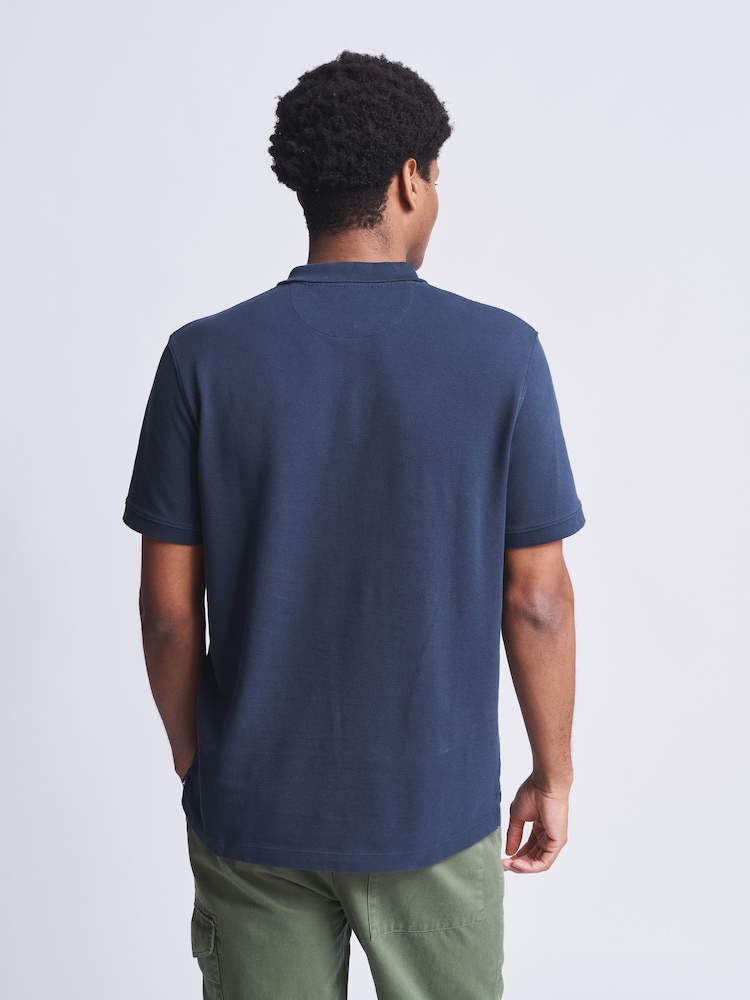 Aubin 100% Cotton Hanby Pique Polo Shirt - Image 8 of 8 Aubin 100% Cotton Hanby Pique Polo Shirt - Image 8 of 8