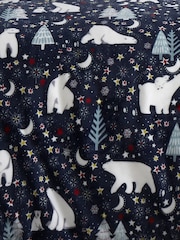 Fusion Blue Starry Night Plush Fleece Duvet Cover Set - Image 4 of 4