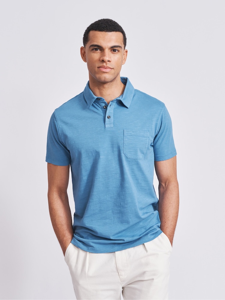 Aubin Claxby Slub Polo Shirt - Image 1 of 6 Aubin Claxby Slub Polo Shirt - Image 1 of 6