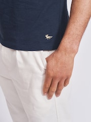 Aubin Arnold Cotton Linen Polo T-Shirt - Image 4 of 6
