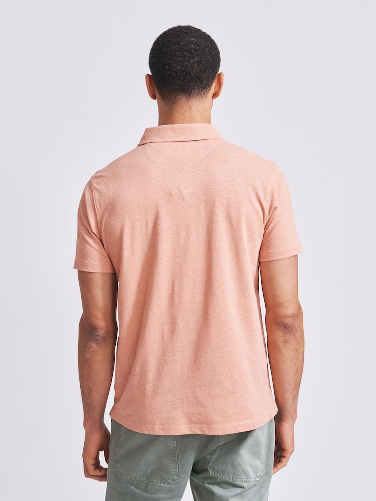 Aubin Arnold Cotton Linen Polo T-Shirt - Image 2 of 6
