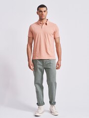 Aubin Arnold Cotton Linen Polo T-Shirt - Image 3 of 6
