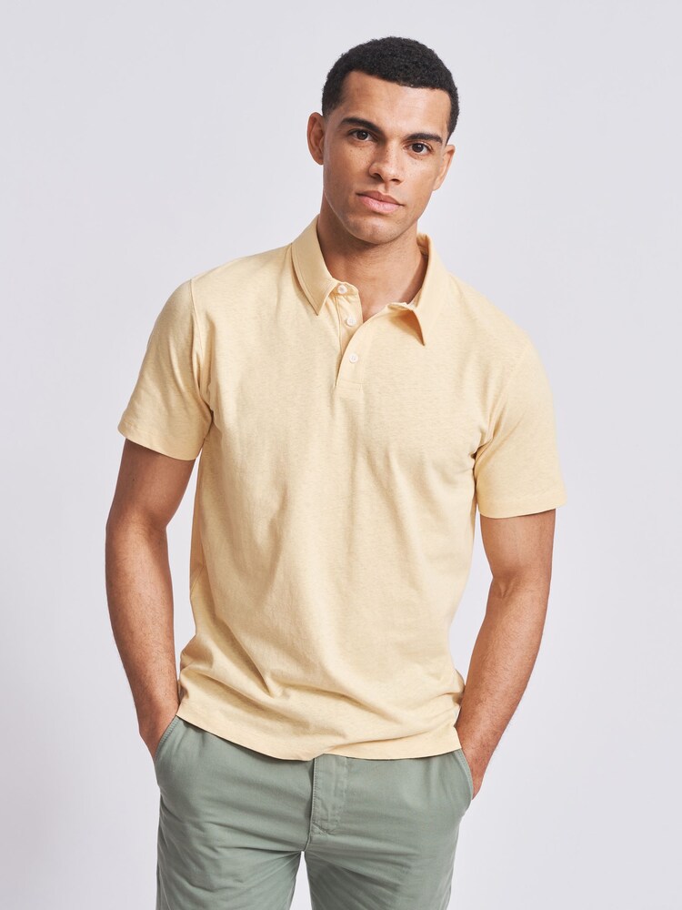 Aubin Arnold Cotton Linen Polo T-Shirt - Image 1 of 5