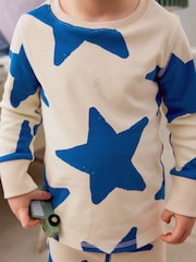 Red/Blue/Green Stars Snuggle 100% Cotton Pyjamas 3 Pack (9mths-12yrs) - Image 3 of 17