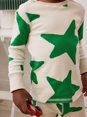 Red/Blue/Green Stars Snuggle 100% Cotton Pyjamas 3 Pack (9mths-12yrs) - Image 4 of 17