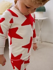 Red/Blue/Green Stars Snuggle 100% Cotton Pyjamas 3 Pack (9mths-12yrs) - Image 5 of 17