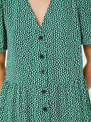Dusk Green Polka Dot Print Culotte Jumpsuit - Image 5 of 5