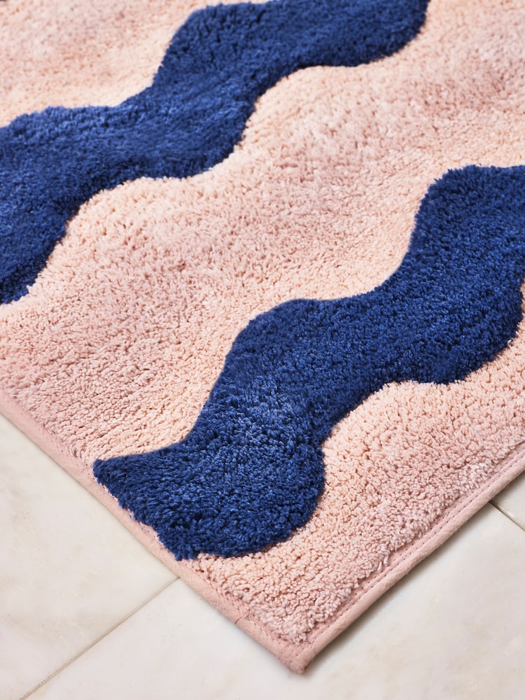 Multi Wave Stripe Bath Mat - Image 2 of 3