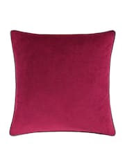 Furn Red Meridian Velvet 55cm X 55cm Cushion Cover - Image 3 of 5