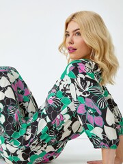 Dusk Black Floral Twist Front Maxi Shirt Dress - Image 4 of 5
