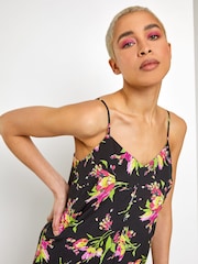 Dusk Black Floral Print Wide Leg Jumpsuit - Image 4 of 4