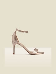 Sosandar de salto alto Leather Barely There Sandals - Imagem 1 de 3