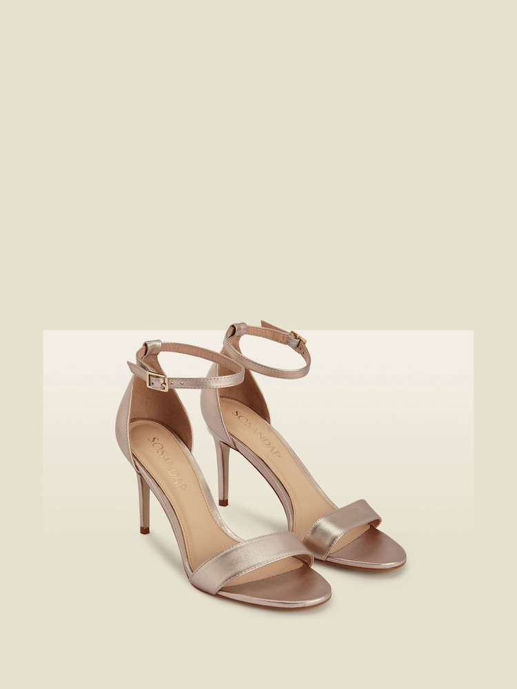 Sosandar de salto alto Leather Barely There Sandals - Imagem 2 de 3