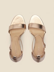 Sosandar de salto alto Leather Barely There Sandals - Imagem 3 de 3