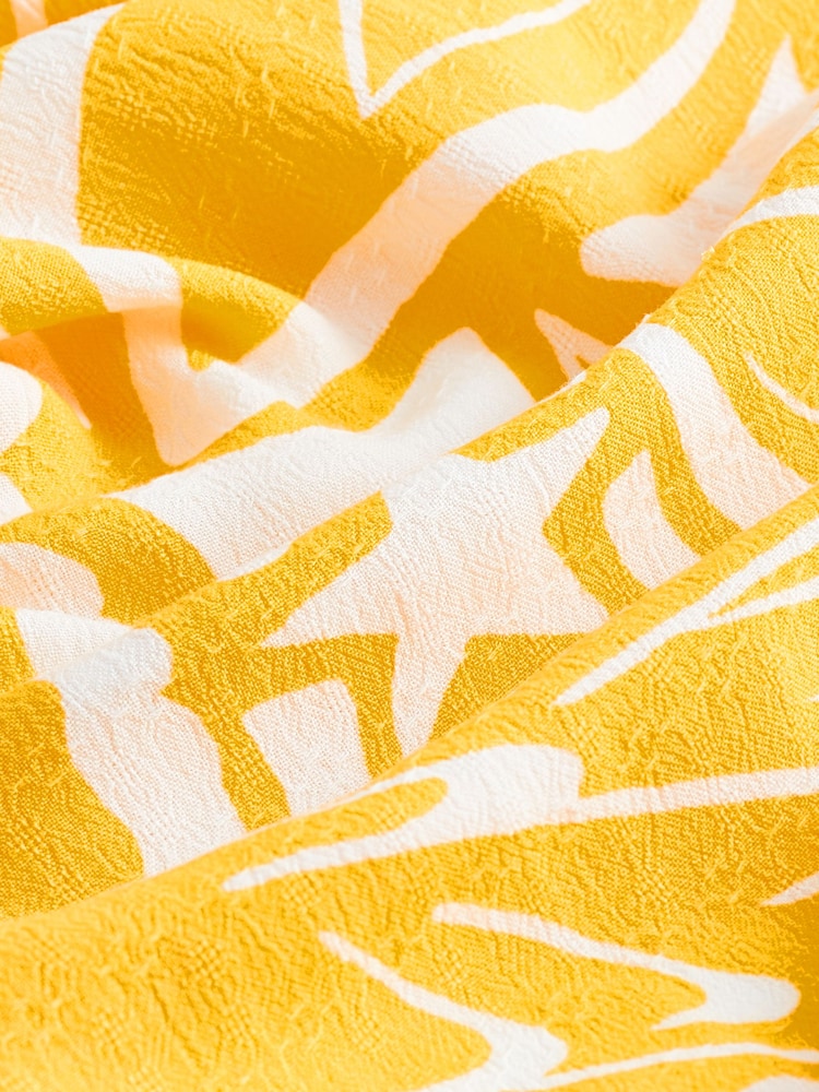 Yellow Floral Print Midi Strappy Summer Slip Dress - Image 7 of 7