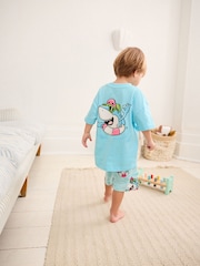 Blauer Hai - Kurzer Single-Pyjama aus 100 % Baumwolle (9M.–8J.) - Bild 2 von 8