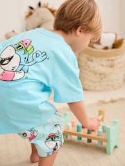 Blauer Hai - Kurzer Single-Pyjama aus 100 % Baumwolle (9M.–8J.) - Bild 3 von 8