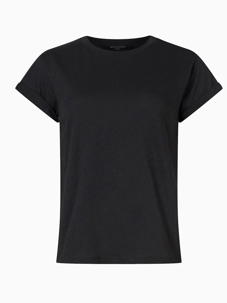 AllSaints Black Anna 100% Cotton T-Shirt - Image 6 of 6 AllSaints Black Anna 100% Cotton T-Shirt - Image 6 of 6