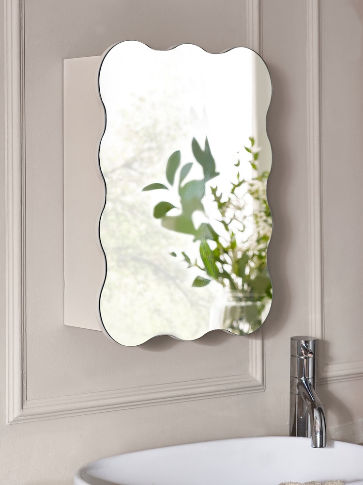 Natural Wave Mirror Cabinet - Image 1 of 8