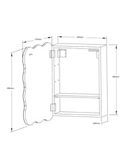 Natural Wave Mirror Cabinet - Image 5 of 8