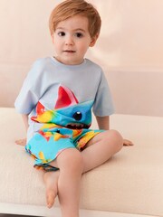 Blue Shark Short Pyjamas 2 Pack (9mths-8yrs) - Image 3 of 4