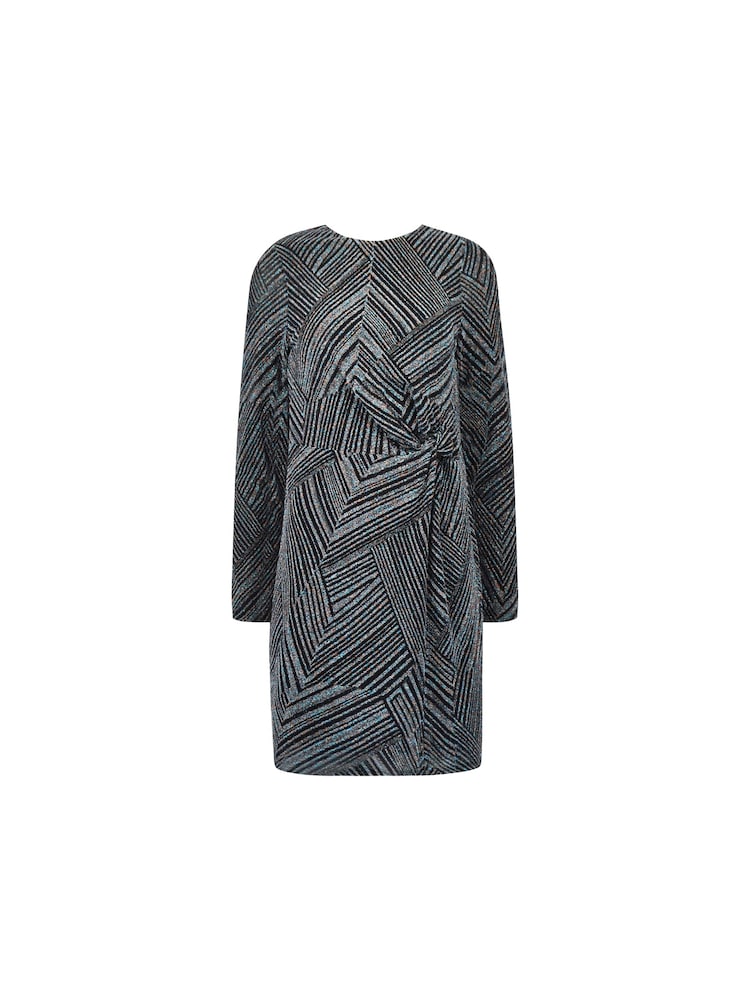 Ro&Zo Disco Jersey Twist Side Black Dress - Image 6 of 6