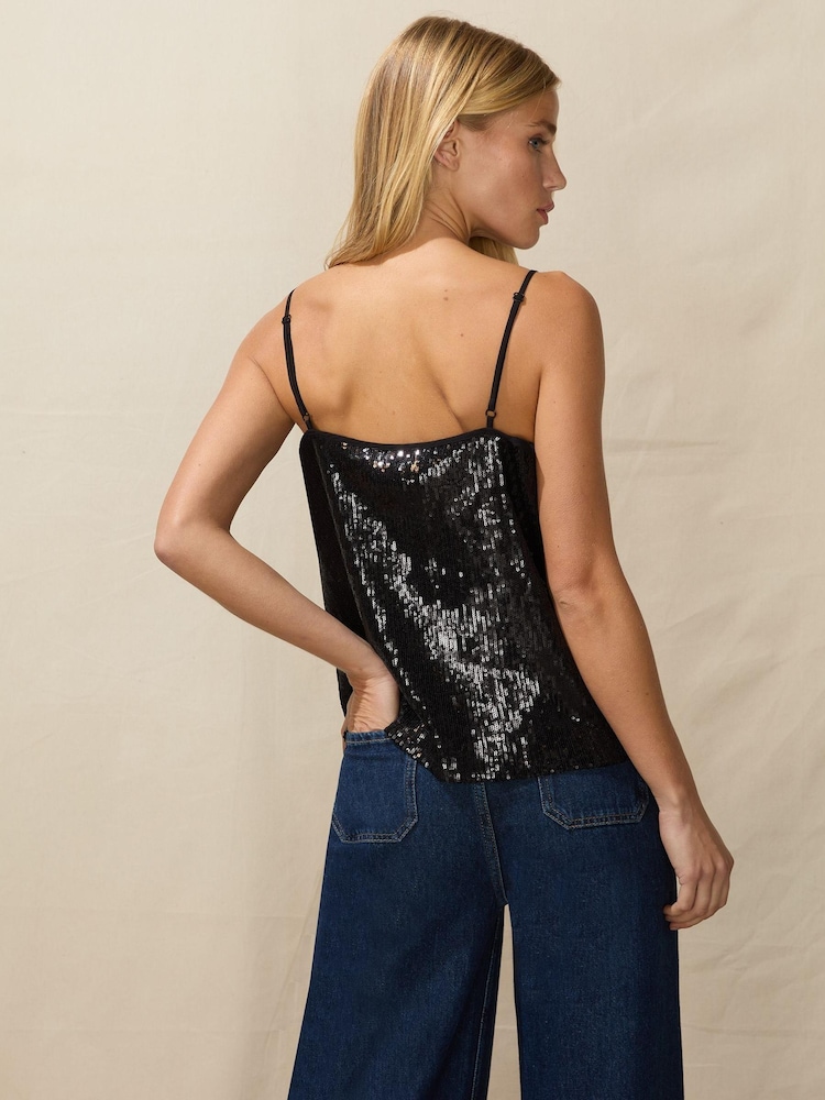 Ro&Zo Liquid Sequin Cami Top - Image 2 of 3
