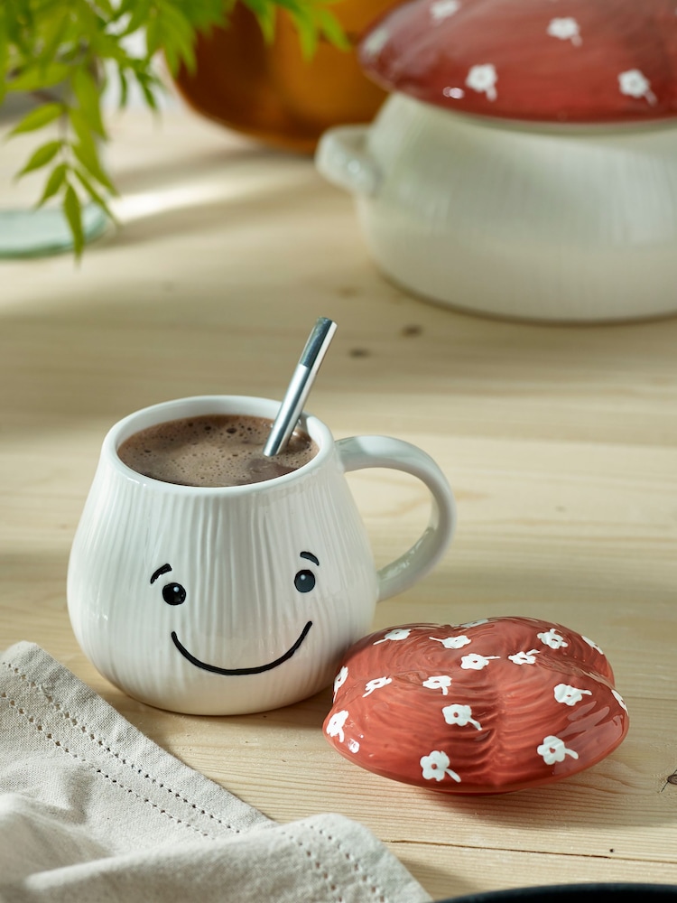 Red Toadstool Lidded Mug - Image 2 of 4