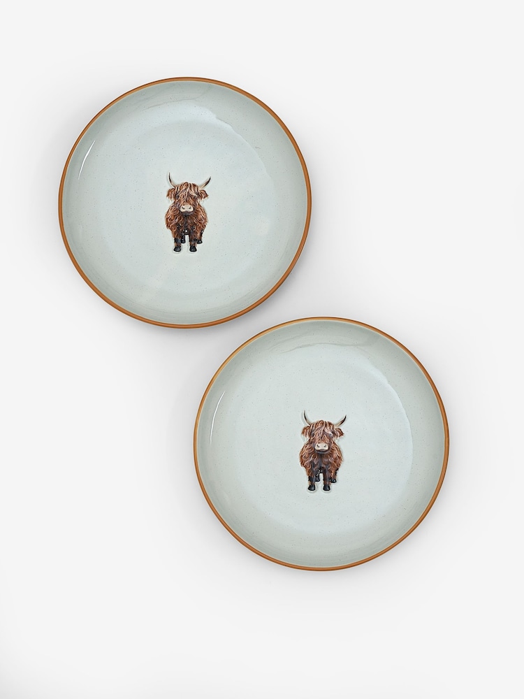 Set of 2 Grey Hamish the Cow Side Plates - Image 5 of 5