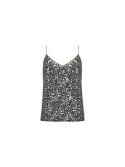 Ro&Zo Natural Pewter Sequin Cami Top - Image 7 of 7