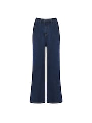 Ro&Zo Blue Wide Leg 100% Cotton Jeans - Image 4 of 4