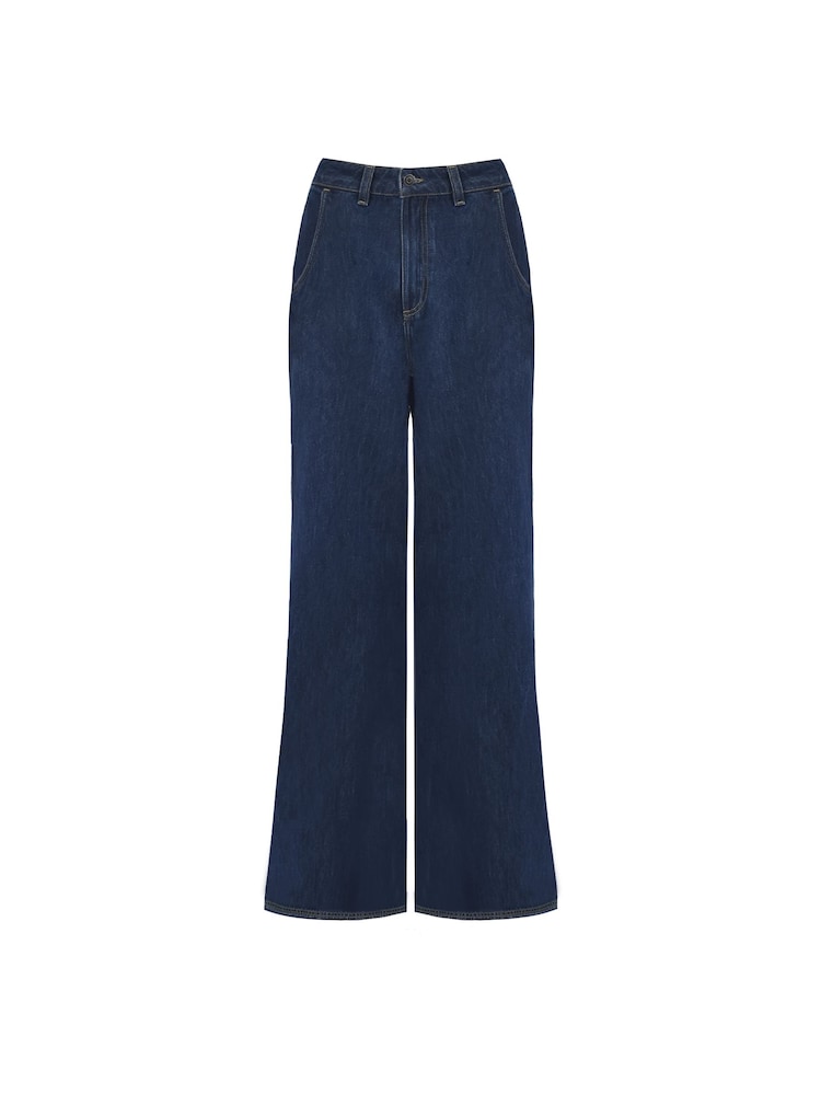 Ro&Zo Blue Wide Leg 100% Cotton Jeans - Image 4 of 4