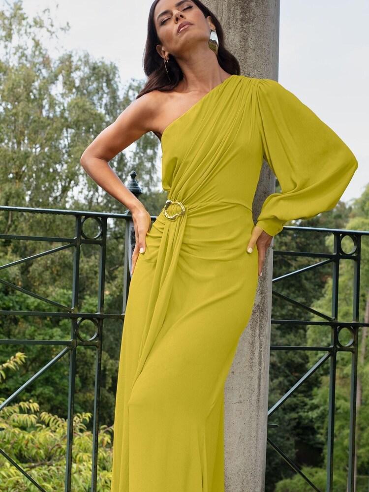Ro&Zo Yellow Trim Detail Dress - Image 1 of 8