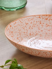 Orange Speckle Pasta Bowls Set of 4 - Image 3 of 4