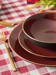 12 Piece Red Hampton Reactive Glaze Dinner Set - Image 4 of 5