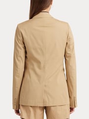 Lauren Ralph Lauren Tan Brown Bonaro Cotton Twill Blazer - Image 4 of 9