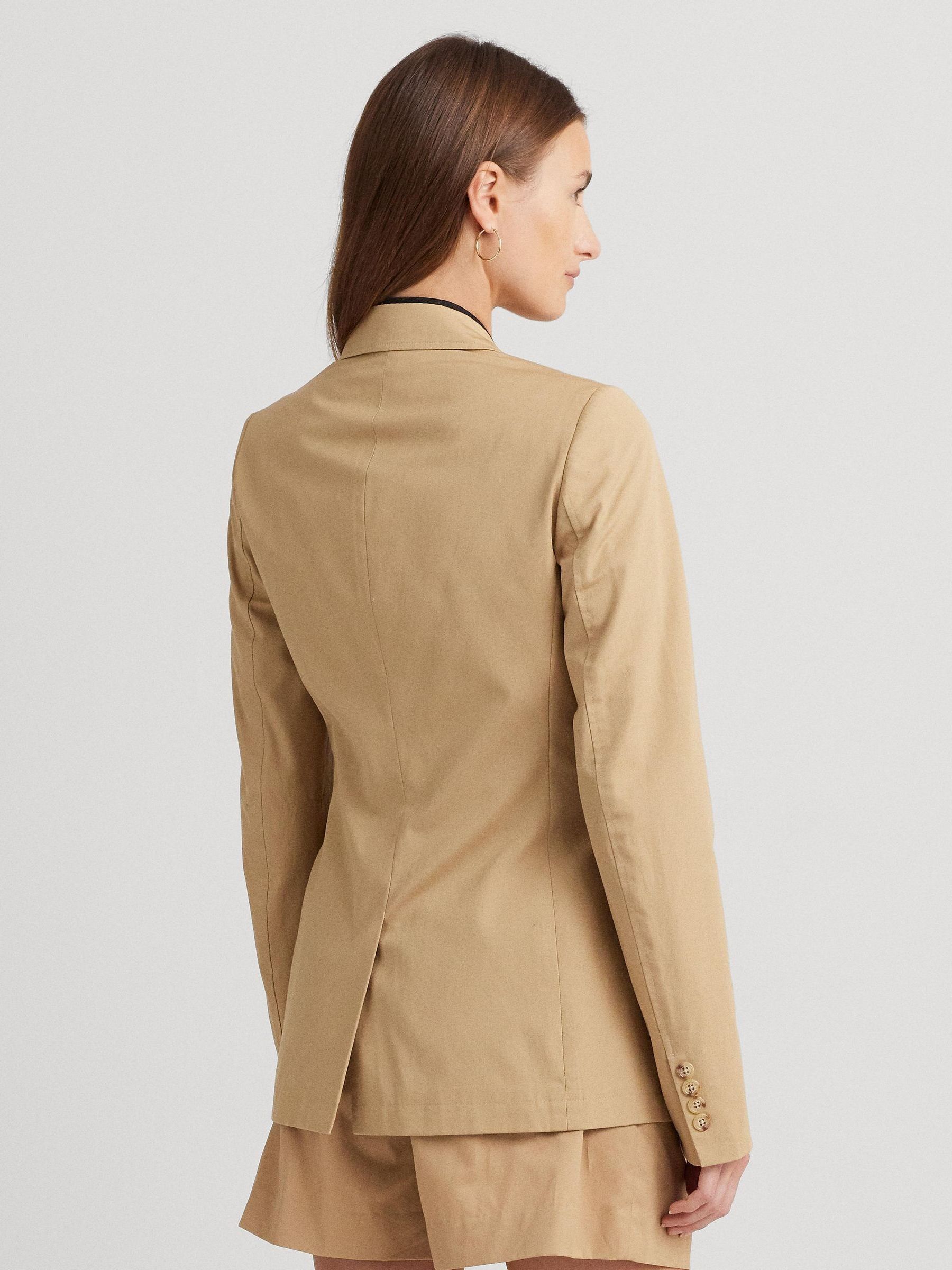 Buy Lauren Ralph Lauren Tan Brown Bonaro Cotton Twill Blazer from Next Luxembourg